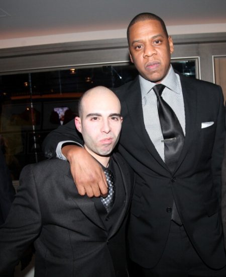 NEW YORK, NY - JANUARY 18:  (L-R) Pain In Da Ass and Jay-Z attend the grand re-opening of Jay-Z's 40/40 Club on January 18, 2012 in New York City.  (Photo by Johnny Nunez/WireImage)
